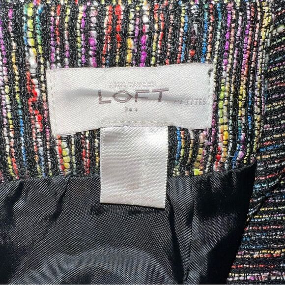 Ann Taylor Loft Tweed Multicolor smart casual preppy quirky  Skirt 8 Petite - Picture 4 of 10